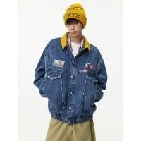 ราคา แจ็คเก็ตยีนส์ย้อนยุค มีลายปักและเย็บปะติ เหมาะสำหรับวัยรุ่นและคนชอบสตรีทแวร์ทั้งชายและหญิง (41174292434)