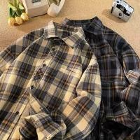 ราคา เสื้อแขนยาวลายสก๊อตขนาดใหญ่พร้อมกระเป๋าใหญ่ (40458411474)