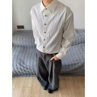 ราคา เสื้อยีนส์ลายทางผ้าฝ้าย แบบคอปกใหม่ (40029054820)