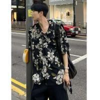 ราคา TIANLESIWEI เสื้อฮาวายลายดอกไม้ Unisex แขนสั้นวินเทจหลวมเสื้อวันหยุดชายหาด (29186131228)