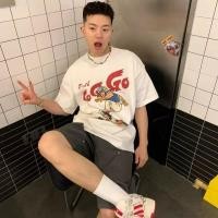 ราคา TIANLESIWEI สไตล์ญี่ปุ่น Retro High Street การ์ตูนพิมพ์เสื้อยืดแขนสั้นเด็กทารกและเด็กผู้หญิงฤดูร้อนใหม่ Cityboy ออกแบบเสื้อ (28886163908)
