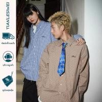 ราคา TIANLESIWEI เสื้อเชิ้ตผู้ชาย สไตล์อเมริกันสบาย ๆ สไตล์วินเทจหลวม ๆ สบาย ๆ คู่รักเสื้อลายสก๊อต (28360811665)