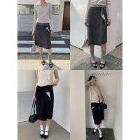ราคา INBYIN กระโปรงยาวสามส่วนดีเทลแต่งระบายหน้า A LINE MIDI SKIRT I3579 (57057615167)