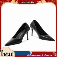 ราคา รองเท้าส้นสูง5นิ้ว 33 50 รองเท้าส้นสูงไซส์ใหญ่ 41 45 รองเท้าส้นสูงสีดําผู้หญิง Stiletto Heels Spring 2023 ใหม่ไม่เหนื่อยเท้ามืออาชีพสัมภาษณ์รองเท้าสัญจรชี้นิ้วเท้าแฟชั่นรองเท้าเดี่ยว (56407589746)
