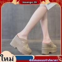 ราคา รองเท้าแตะส้นสูงผู้หญิงเวอร์ชั่นเกาหลีแฟชั่นผ้ากอซเป่าโถวนุ่มหนาsoledรองเท้าแตะลิ่มกันน้ําขนาด 34 39 (54557598840)