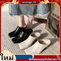 ราคา พร้อมสต็อกแฟชั่นล่อผู้หญิงรองเท้าแตะส้นสูงสแควร์นิ้วเท้ารองเท้าส้นสูงรองเท้าแตะผู้หญิงโลหะกริชรองเท้าส้นสูง (48107620218)