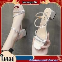 ราคา Chocolatette sandal Heel premium tofu strap gem import gelis 5cm ri 10 (47355166775)