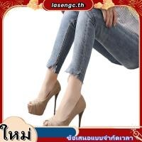 ราคา รองเท้าผู้หญิง ฤดูใบไม้ผลิรองเท้าส้นสูงสุด 12 ซม กลางคืนแพลตฟอร์มกริชมืออาชีพหนังนิ่มสีดำทุกการแข่งขันขนาดเล็กสาวปากปลา (46207274837)