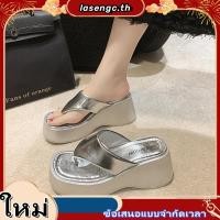 ราคา พร้อมส่ง รองเท้าแตะส้นสูง พื้นหนา เหมาะกับเดินชายหาด แฟชั่นฤดูร้อน สําหรับผู้หญิง (49004654129)