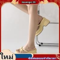 ราคา รองเท้าแตะผู้หญิงส้นตึก สไตล์ฝรั่งเศส แฟชั่นฤดูร้อน 2025 กันลื่น พื้นนุ่ม เพิ่มความสูง (44905266040)