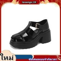 ราคา 5135รองเท้าสานเสริมส้น เเต่งเพชรสี่เหลื่ยม มีสายคล้องหลัง (48005539293)