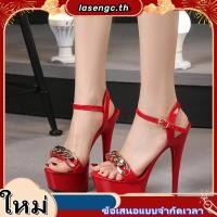 ราคา รองเท้าแตะสุภาพสตรีโซ่โลหะ 5 นิ้ว 13 ซม รุ่นแสดงสุภาพสตรีรองเท้าส้นสูงเซ็กซี่ (54906838762)