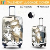 ราคา Mofusand ผ้าคลุมกระเป๋าเดินทาง ลายการ์ตูนแมวน่ารัก ยืดหยุ่น กันรอยขีดข่วน Luggage Cover 18 20 22 24 26 28 30 32 นิ้ว LS43 (27230519486)