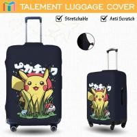 ราคา Pikachu ผ้าคลุมกระเป๋าเดินทาง ผ้าสแปนเด็กซ์ แบบยืดหยุ่น ยืดหยุ่น Luggage Cover 18 20 22 24 26 28 30 32 นิ้วว LS28 (56007223137)