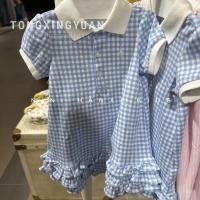 ราคา Ready Stock Tongxingyuan Children s Clothing Girls Blue Plaid Lace Princess Dress New Summer Girls Western Style Polo Collar Dress 0hyW (57957482592)