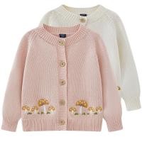 ราคา Ready Stock 2025 New Spring and Autumn round Neck Mushroom Embroidered Baby Children s Knit Cardigan Cotton All Match Girls Coat NUF0 (54955760363)