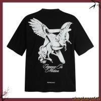 ราคา เสื้อยืดแขนสั้นสำหรับหน้าร้อน จากผ้าฝ้ายแท้ ออกแบบลำลองรอบคอดีไซน์พิมพ์ลายสะท้อนแสง (49457319746)