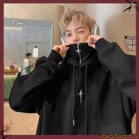 ราคา ใหม่ เสื้อกันหนาว มีฮู้ด ผ้ากํามะหยี่ มีซิปครึ่ง ขนาดใหญ่ สไตล์วินเทจ อเมริกัน มินิมอล แฟชั่นฤดูหนาว สําหรับผู้ชาย 2023 (44424234247)