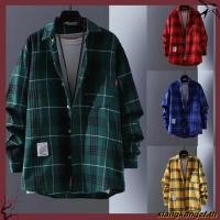 ราคา เสื้อเชิ้ตแขนยาว ลายสก๊อต สีเขียว แฟชั่นฤดูร้อน สไตล์เกาหลี สําหรับผู้ชาย (29977614150)