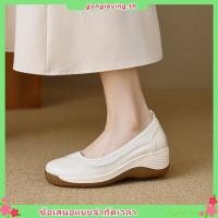 ราคา รองเท้าMary Janeหนังแท้ ส้นหนา สีดำ มีห่วงคล้องและขอบรอบปลายเท้า สำหรับใส่เดินทางหรือทำงาน (56157397796)