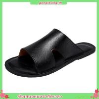 ราคา DONKICK Dave Slop Mens Casual Sandals หนังพรีเมี่ยม เบา สวมใส่สบายทุกวัน พื้นยาง กันลื่น กันลื่น (45357413925)