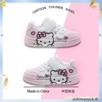 ราคา รองเท้าผ้าใบสีขาว Hello Kitty แบบ Low Top สำหรับเด็กผู้หญิง (52757600299)