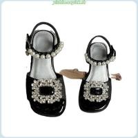 ราคา รองเท้าส้นสูง หนัง PU แบบนิ่ม ประดับคริสตัล แฟชั่นเจ้าหญิง สําหรับเด็กผู้หญิง (52251209082)