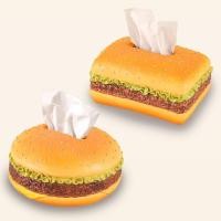 ราคา กล่องใส่กระดาษทิชชู่ ทรงอาหาร แฮมเบอร์เกอร์ 3D ของแต่งบ้านน่ารัก (24397932446)