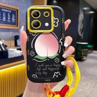 ราคา เคสสำหรับ Xiaomi Redmi Note 13 5G POCO X6 Neo 5G เคสโทรศัพท์ลูกพีชดอกไม้ซิลิโคนสายคล้องกันกระแทก (58102747518)