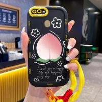 ราคา เคสสำหรับ OPPO A7 A5s A12 A12s A11K เคสโทรศัพท์ลูกพีชดอกไม้ซิลิโคนสายคล้องกันกระแทก (54452756403)