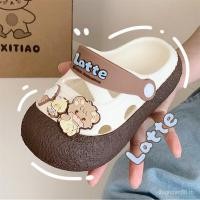 ราคา QIIN x Mikko Co Branded Baotou รองเท้าแตะหมีน่ารัก สีครีมลาเต้ (57554129097)