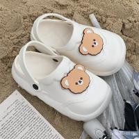 ราคา รองเท้าแตะสำหรับ 여성 ออกแบบน่ารักเหมือนการ์ตูน มีลวดลายหัวใจและหมี สวมใส่ง่าย (46354396879)