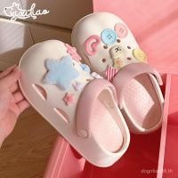 ราคา รองเท้าแตะเกาหลีสำหรับ 여성 ดีไซน์ลายหมีและหัวใจน่ารัก ปุ่มสีสดใส สำหรับใส่ภายนอก (41027831879)