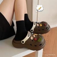 ราคา LBAK Creative Love Heart ปุ่มสบายๆกีฬาสไตล์หลุมรองเท้าผู้หญิงแฟชั่น 2 สวมใส่ความสูงหนาSoledรองเท้าแตะชายหาดรองเท้าแตะ (46704153336)