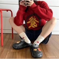 ราคา รองเท้าแตะสไตล์เกาหลี ลายเสือการ์ตูน สำหรับใส่ที่ชายหาด หน้า OUTSOLE EVA Soft Hole (51854371988)