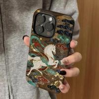 ราคา เคสโทรศัพท์สองในหนึ่งเดียว Retro Pegasus เหมาะสําหรับ iPhone XR 15Pro กันกระแทก 14 13ProMax อินเทรนด์ 16Plus 12Pro Premium 11 ที่ไม่ซ้ํากัน 8Plus 17PROMAX Shock Resistant Shock Resistant เคสป้องกัน (5