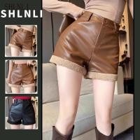 ราคา กางเกงขาสั้นทรงเอเอวสูงสไตล์ Ins ทำจากผ้าประกบขนสัตว์หนัง PU เหมาะสำหรับฤดูใบไม้ผลิและฤดูร้อน (50307054757)