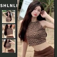 ราคา กั๊กเปลือยอเมริกันสั้นรอบคอด้านบนลายเสือดาวสำหรับฤดูร้อน (44412399176)