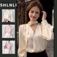 ราคา เสื้อริบบิ้นดอกกุหลาบแขนยาวสไตล์ฝรั่งเศส สีทึบหรูหรา เหมาะสำหรับฤดูกาลเปลี่ยนแปลง (42029103448)