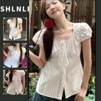 ราคา เสื้อแขนสั้นลายฟองลูกไม้สไตล์เกาหลีสำหรับผู้หญิง (42458716615)