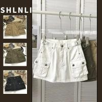 ราคา กระโปรงยีนส์เอวสูง สีทึบสำหรับผู้หญิง ดีไซน์หลากหลายสไตล์เกาหลี เหมาะสำหรับฤดูใบไม้ผลิและฤดูร้อน (41908455492)