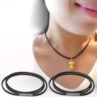 ราคา Zuo สร้อยคอหนังถัก สีดํา พร้อมตะขอ กันน้ํา (22483572520)