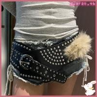 ราคา ZUO Cool เข็มขัดเอว Rivet Studded Corset สไตล์ Punk ใช้งานได้หลากหลายโอกาส (49706423783)