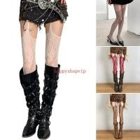 ราคา Zuo ลาย Fishnet ต้นขาถุงน่อง Suspender Pantyhose Garter เข็มขัด Tights (26027308144)