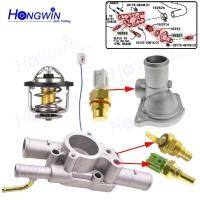 ราคา 16333 11210 16321 10011 Thermostat Housing Assembly สําหรับ Toyota Corolla 1992 1997 PASEO STARLET Tercel 1991 1994 (55704776340)