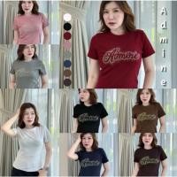 ราคา เสื้อยืดคอกลมแขนสั้น รีดเพชรลาย Admire ป้าย WJ WG (52656937925)