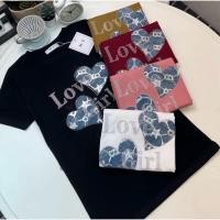 ราคา เสื้อยืดคอกลมแขนสั้น รีดเพชรลายหัวใจ Love Girl ป้าย ME (55604199994)
