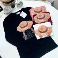 ราคา เสื้อยืดคอกลมแขนยาว รีดเพชร ลายหมวกน่ารัก ป้าย ME (49203908259)