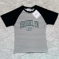 ราคา เสื้อยืดคอกลมแขนสั้น ทูโทนริ้วขาวแขนดำ ลาย Brooklyn ป้าย ME (43664778559)