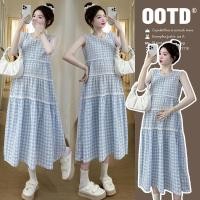 ราคา ชุดคลุมท้อง 2024 ชุดฤดูร้อนลายสก๊อตเย็บลูกไม้ชุดคลุมท้อง (27427599850)